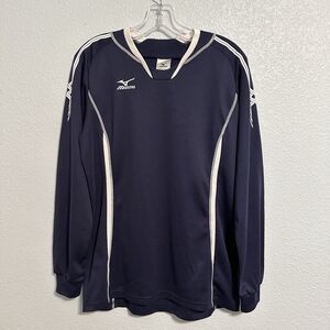 Mizuno Drylite Performance Volleyball Shirt Women’s Large Navy Blue Lightweight